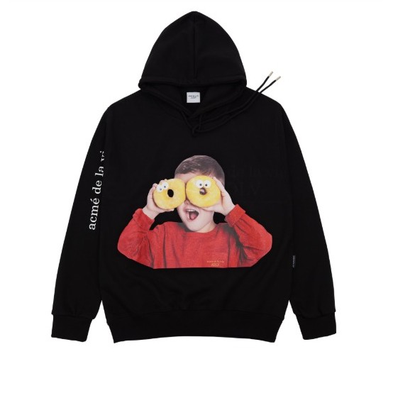 ÁO KHOÁC CÓ MŨ ADLV BABY FACE HOODIE BLACK DONUT 7