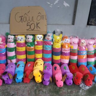 Gấu ôm cho bé gấu ôm mặt thú 60 cm . cá sấu 60cm . chó 1 màu 30x40cm . gối dài 90cm