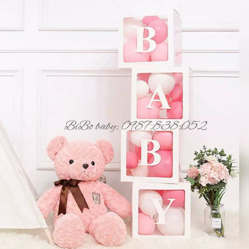Sét 4 hộp bóng BABY trang trí sinh nhật