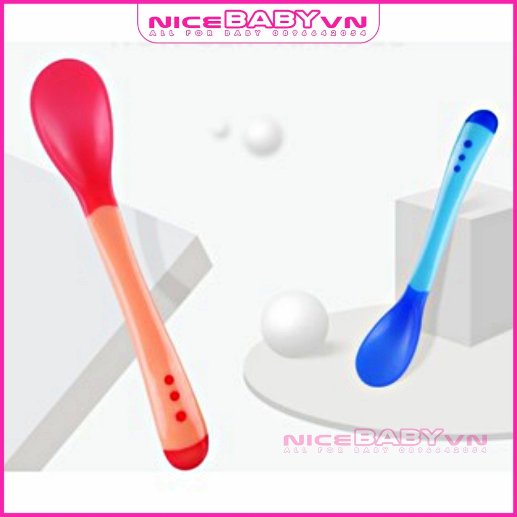 Thìa Báo Nóng Cảm Ứng Nhiệt Cho Bé Độ Mềm Vừa Phải NiceBabyVn