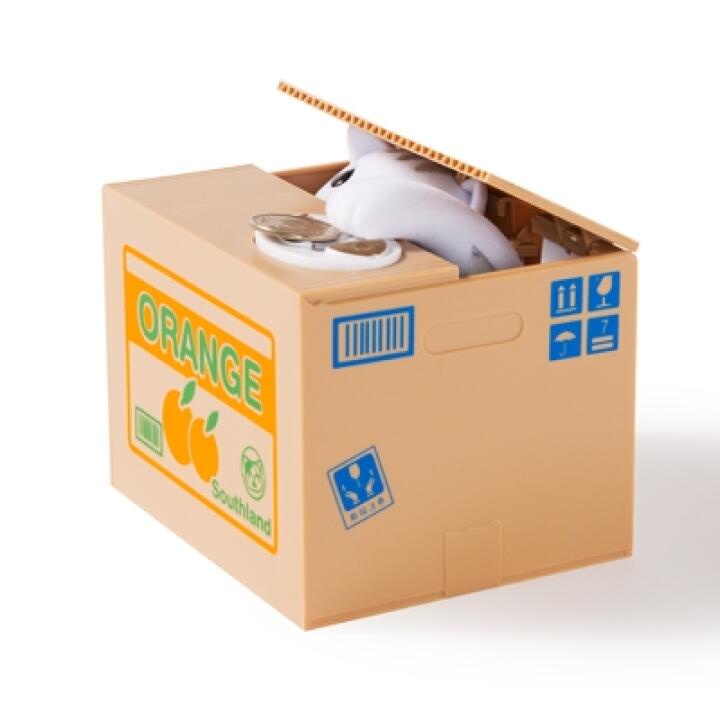 Ống Heo Tiết Kiệm ARTBOX Hình Chú Mèo Trắng Và Hộp Cam Đáng Yêu