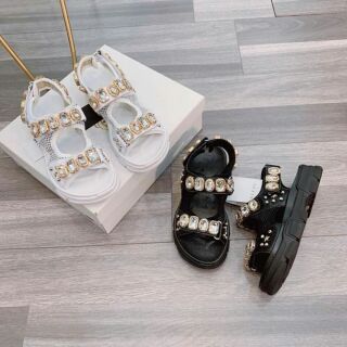 Sandal cao cấp gc đính đá quai hậu