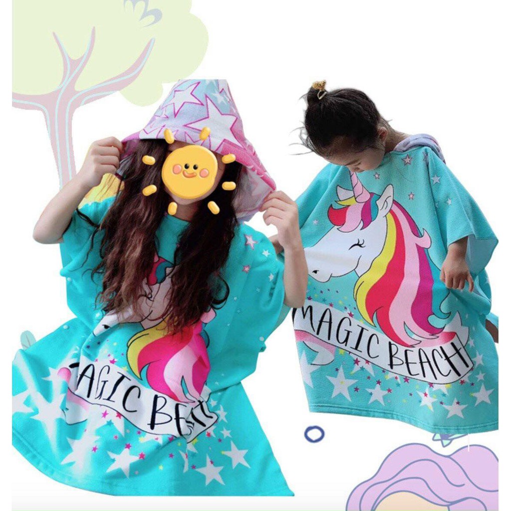 Khăn tắm khăn đi bơi cho bé gái pony MS100206- MS100208