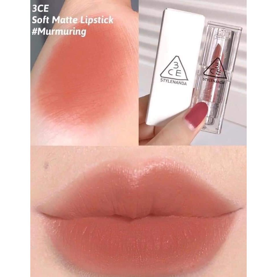 3CE - Son thỏi bán lì Soft Matte Lipstick