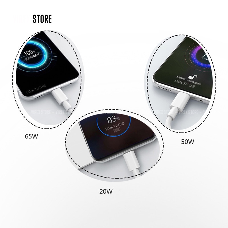 BỘ SẠC Android Op-po 65W Supper Vooc chân type c dùng Cho A93/ A53/ A92/ Reno 7/Reno 5