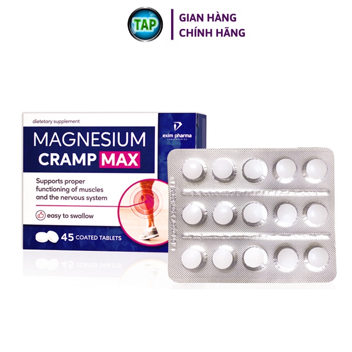 Viên Uống Giảm Co Cơ Chuột Rút, Tê Bì Chân Tay, Đau Mỏi Cơ Bắp, Bổ Sung Magie, B6