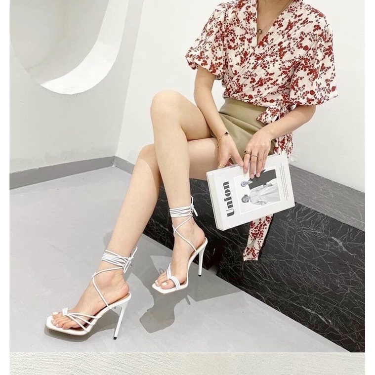 [KÈM ẢNH THẬT] GIÀY SANDAL XỎ NGÓN DÂY QUẤN CỔ CHÂN SANG CHẢNH MỚI