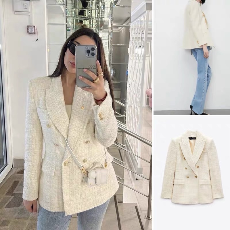 ORDER 🌹 ZR - Áo Blazer vải dạ hạt nút