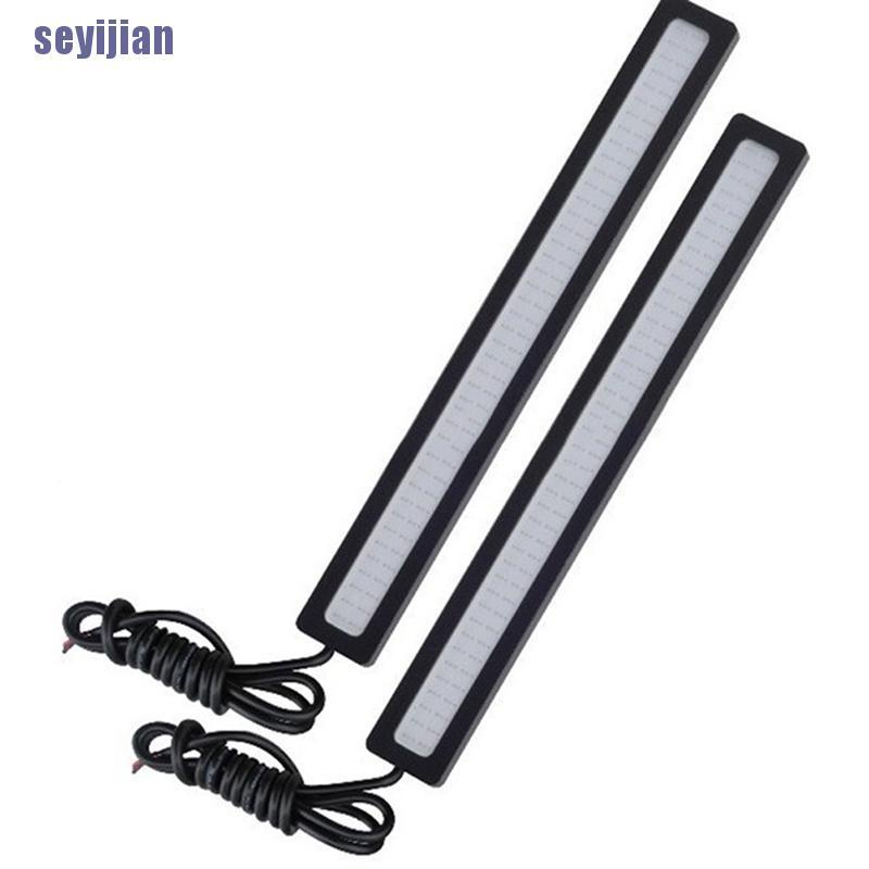 Đèn LED DRL DC 12V 17CM Siêu Sáng Chống Thấm Nước Màu Xanh Dương Cho Xe Hơi