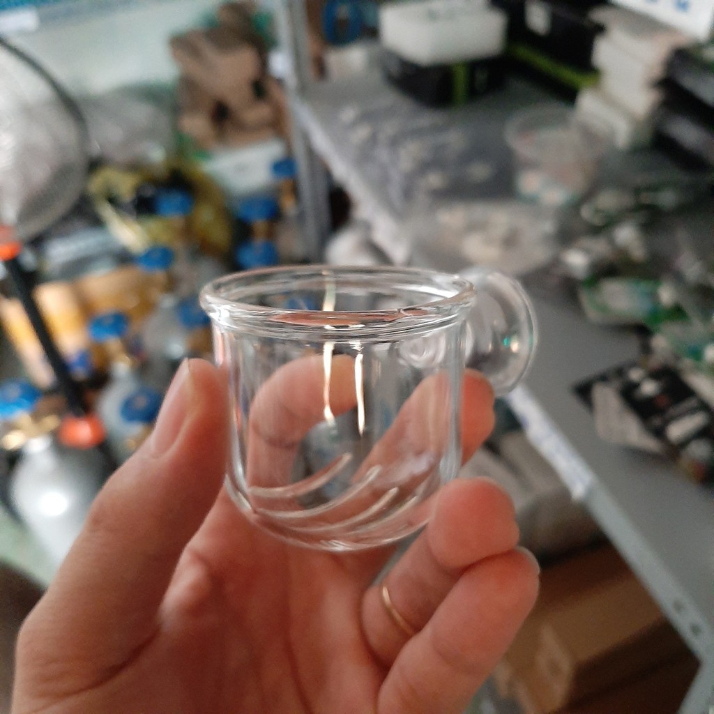 Cốc Trùn Thuỷ Tinh | Cốc Đựng Trùn Cho Cá Ăn | Phụ kiện thuỷ sinh Nấm Aquatools