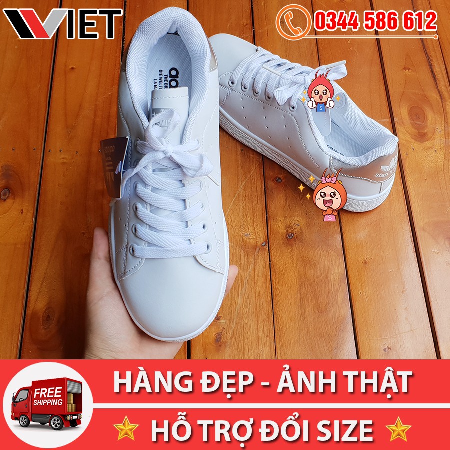 [MIỄN PHÍ SHIP TOÀN QUỐC] Giày Thể Thao Stan Smith Gót Bạc Giá Sale