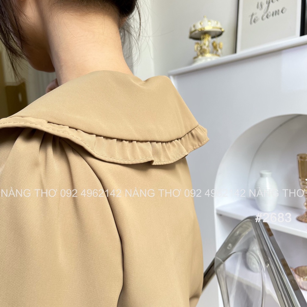 Áo sơ mi cổ bèo Ulzzang 5 màu, tiểu thư, siêu xinh  2683