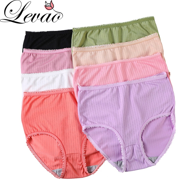 Quần lót Levao phối ren lưng cao thoáng khí cho nữ