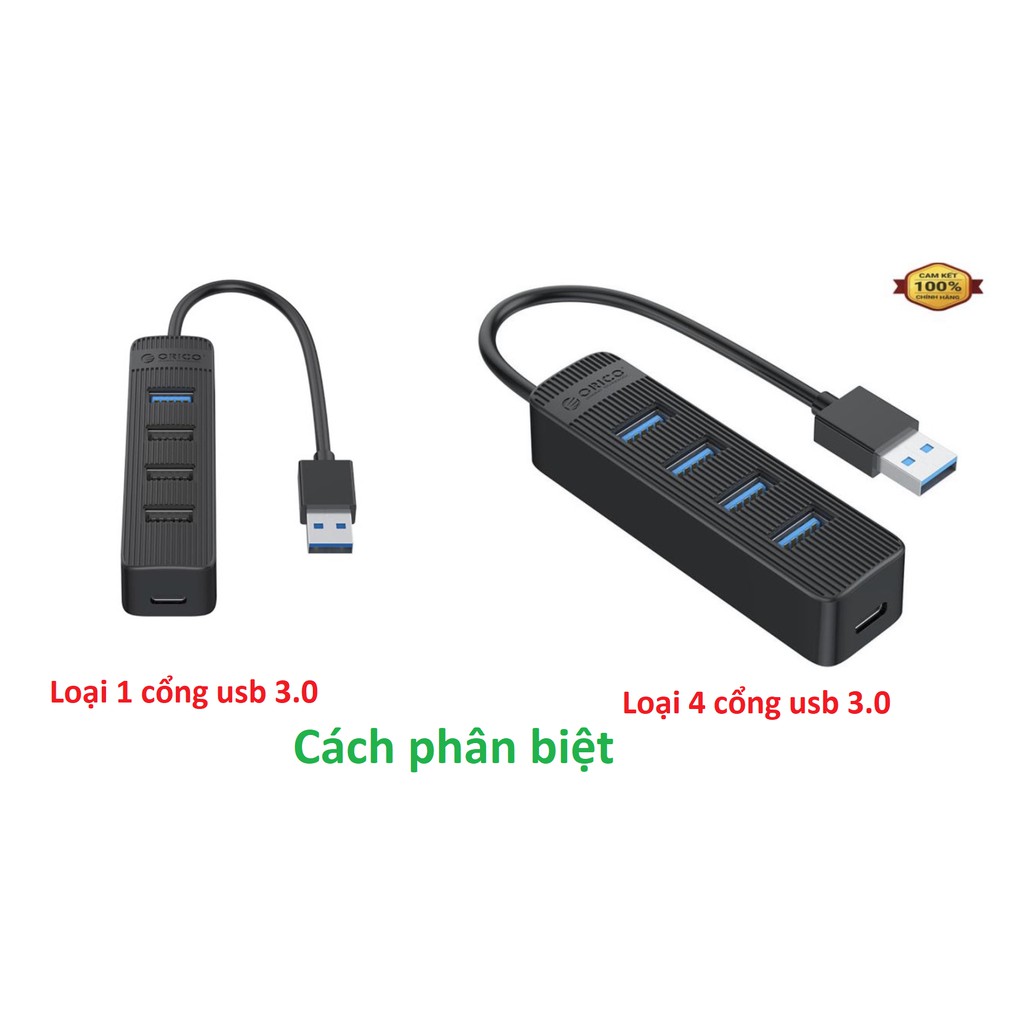 Bộ chia USB 4 cổng usb 3.0 ORICO W5P-U3-30-BK