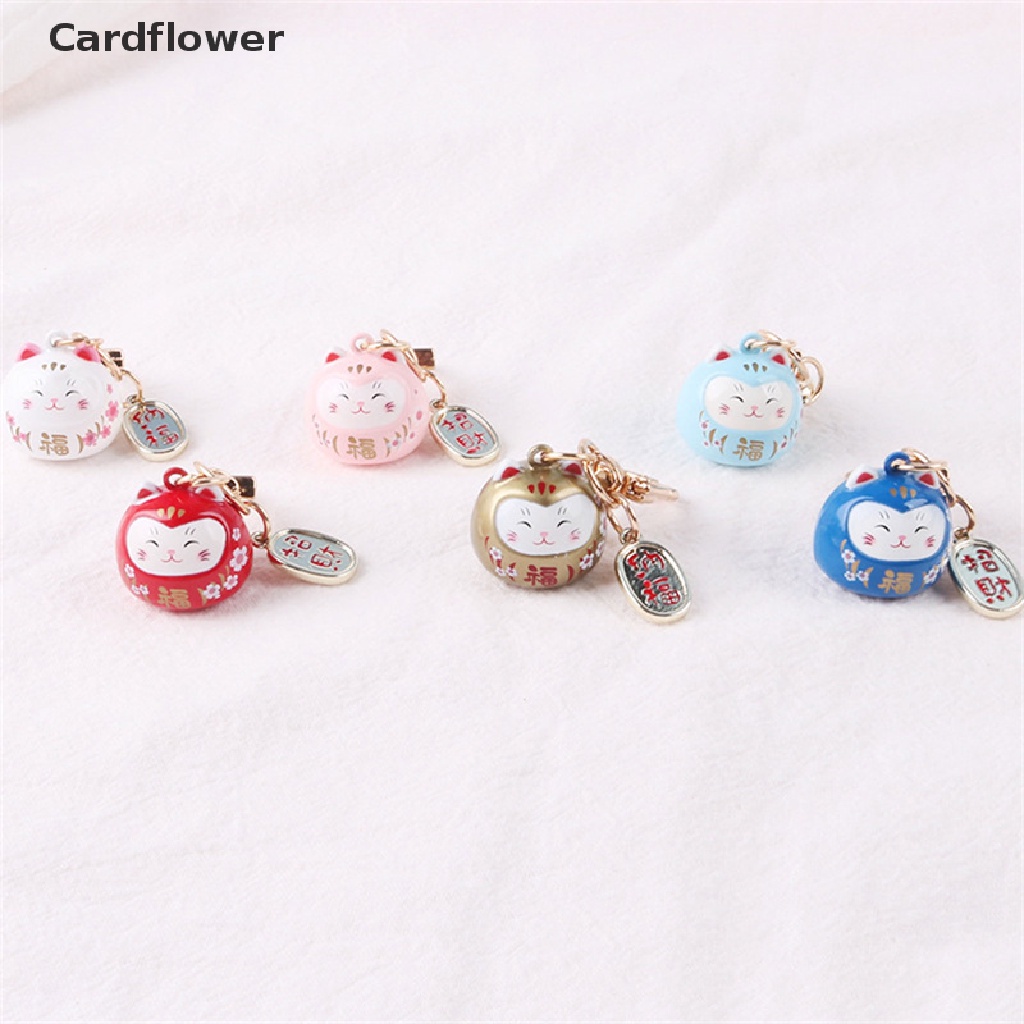 < Cardflower > Móc Khóa Hình Mèo May Mắn Nhật Bản Dễ Thương Trang Trí Túi Xách / Xe Hơi