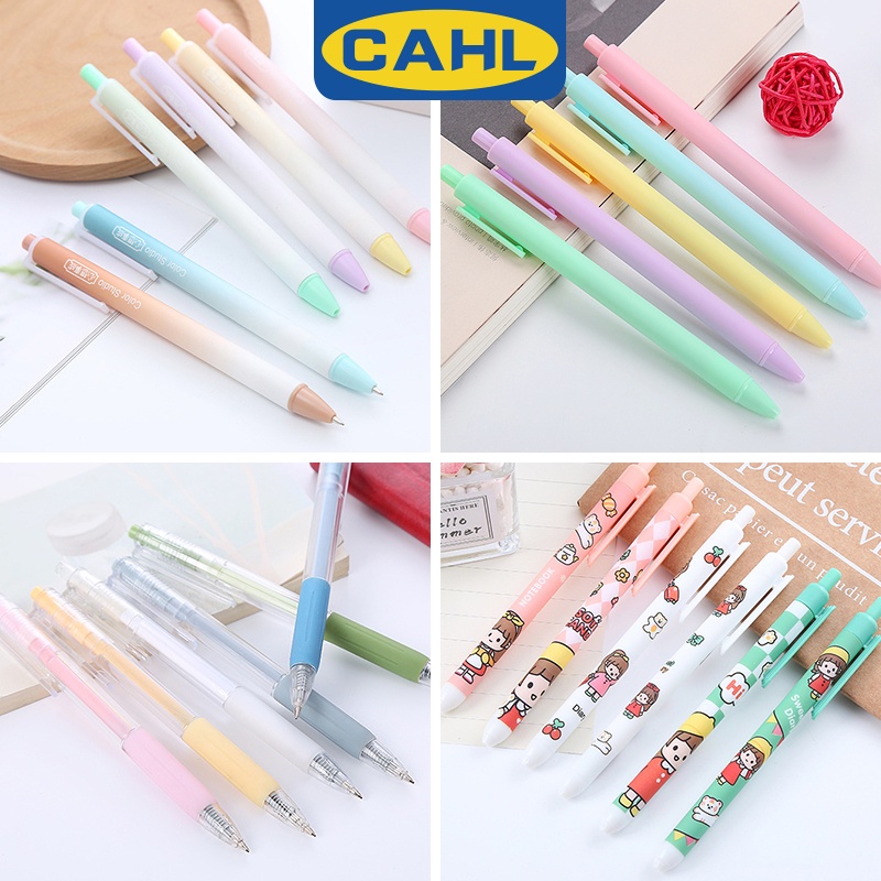 Bút Bi Mực Đen Ngòi 0.5mm Thiết Kế Đơn Giản Cho Học Sinh