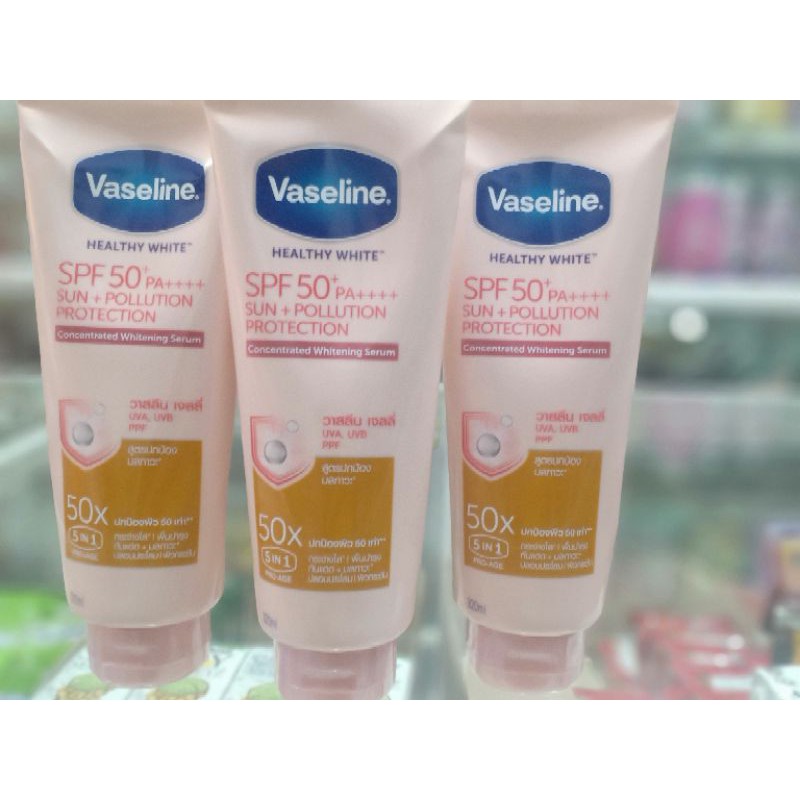 Dưỡng thể Vaseline 50X chống nắng Healthy Bright SPF50+ PA++++ 320ml Thái Lan