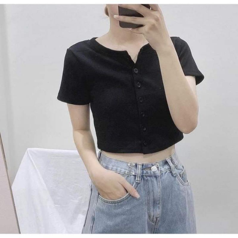 (Giảm kịch sàn) #sale áo crop top zip thun #top_1 #giá_rẻ #bán_chạy