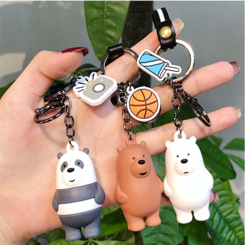 Mmluck Móc Khóa Ba Chiều Hình Búp Bê Gấu Nhỏ Hoạt Hình Ba Chiều Treo Túi Xách Đồ Chơi Trẻ Em