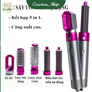 Máy làm tóc 5in1 uốn xoăn phồng sấy tạo kiểu đa năng 3 mức nhiệt Hàn Quốc.