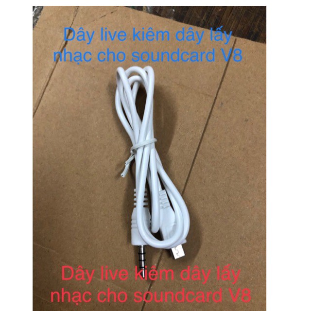 Dây Live Stream - Dây Lấy Nhạc, Cho Sound Card V8, Dây Theo Sound Card Bóc Hộp