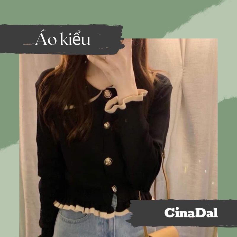 áo len dài tay croptop cực tôn dáng