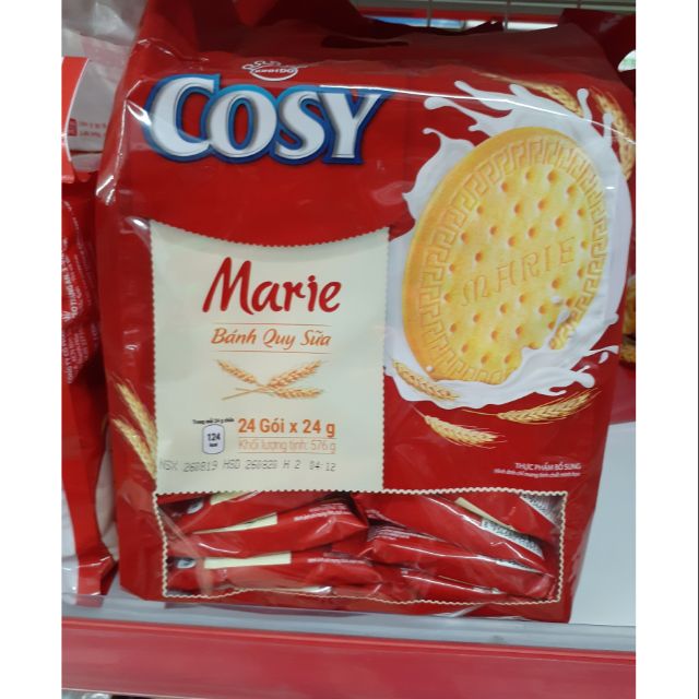 Bánh quy sữa Cosy Marie túi 576g 24 gói nhỏ