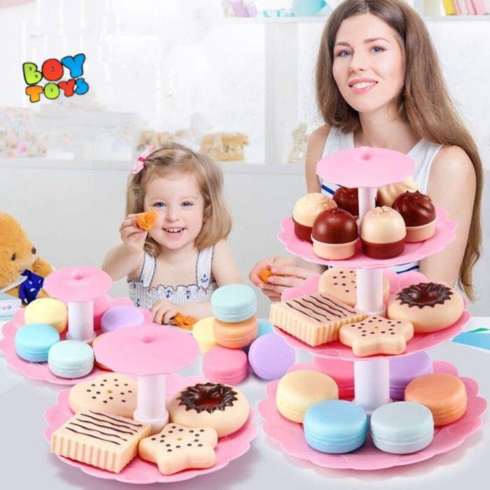 Bộ đồ chơi tháp bánh ngọt, bánh sinh nhật 3 tầng 23 chi tiết cho bé thỏa sức vui chơi