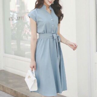 Đầm sơ mi blue taycon