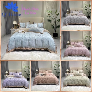 Bộ chăn ga gối Nỉ nhung sữa Pravida mềm mịn ấm áp cao cấp, Bộ chăn ga gối mùa đông chất nhung tăm mềm mại - Q’Home