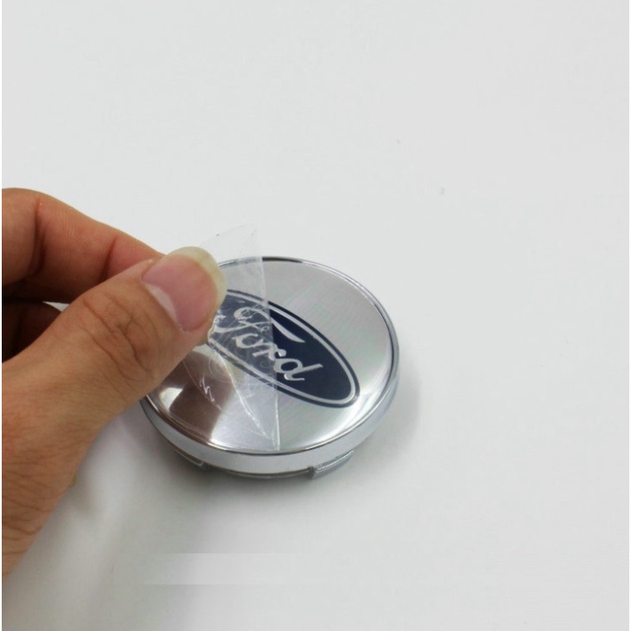 Logo chụp mâm bánh xe ô tô hãng Ford đường kính 60mm Nhựa ABS