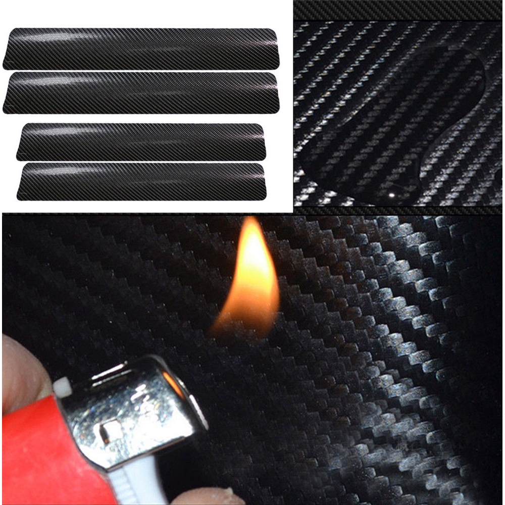 4 Miếng Dán Bằng Sợi Carbon Bảo Vệ Cửa Xe Hơi