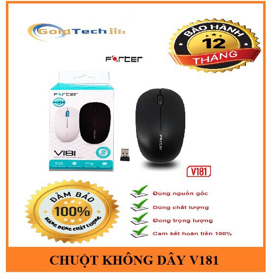 [ BH ; 1 NĂM] Chuột không dây FORTER V18 Hàng chính hãng