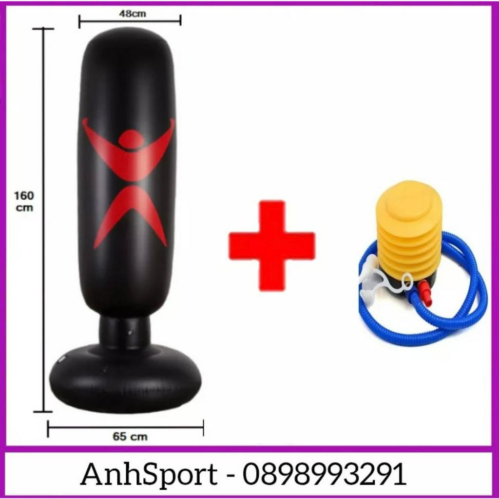 Bao cát trụ hơi đấm bốc tự cân bằng- bao cát đấm bốc boxing bơm hơi dành cho bé người lớn rèn luyện tại nhà