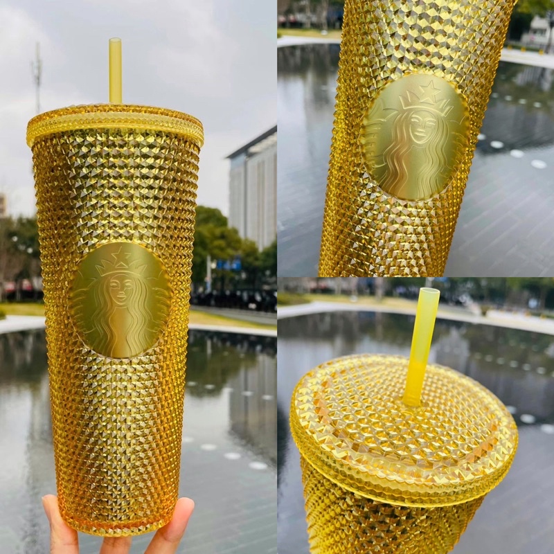 Ly Starbucks Bling nhựa 2 lớp hình gai Dung tích 710ml
