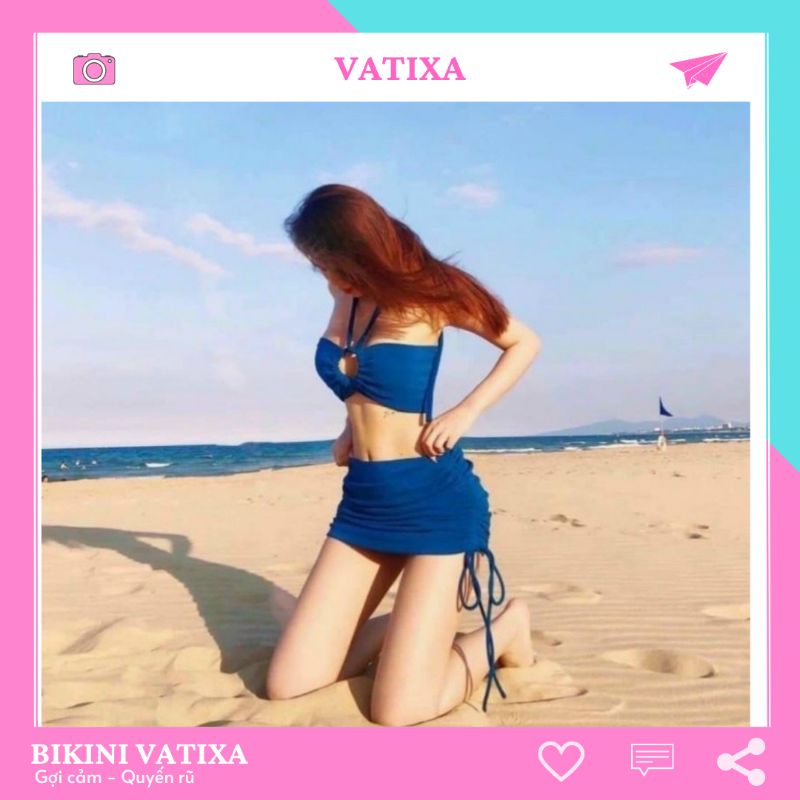 Bikini 2 mảnh quần váy kín đáo VATIXA BKN72