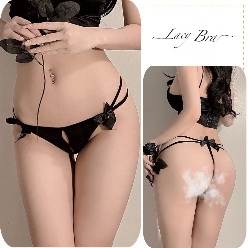 Bộ Bralette Không Gọng Phối Quần Lọt Khe Đính Nơ Sexy Lacy Bra - B14 | BigBuy360 - bigbuy360.vn