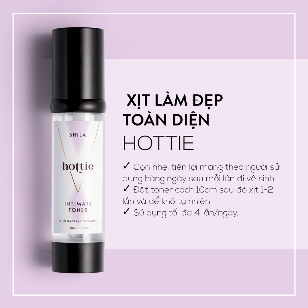Xịt làm đẹp toàn diện vùng kín hương quyến rũ SHILA INTIMATE TONER HOTTIE 50ML | BigBuy360 - bigbuy360.vn