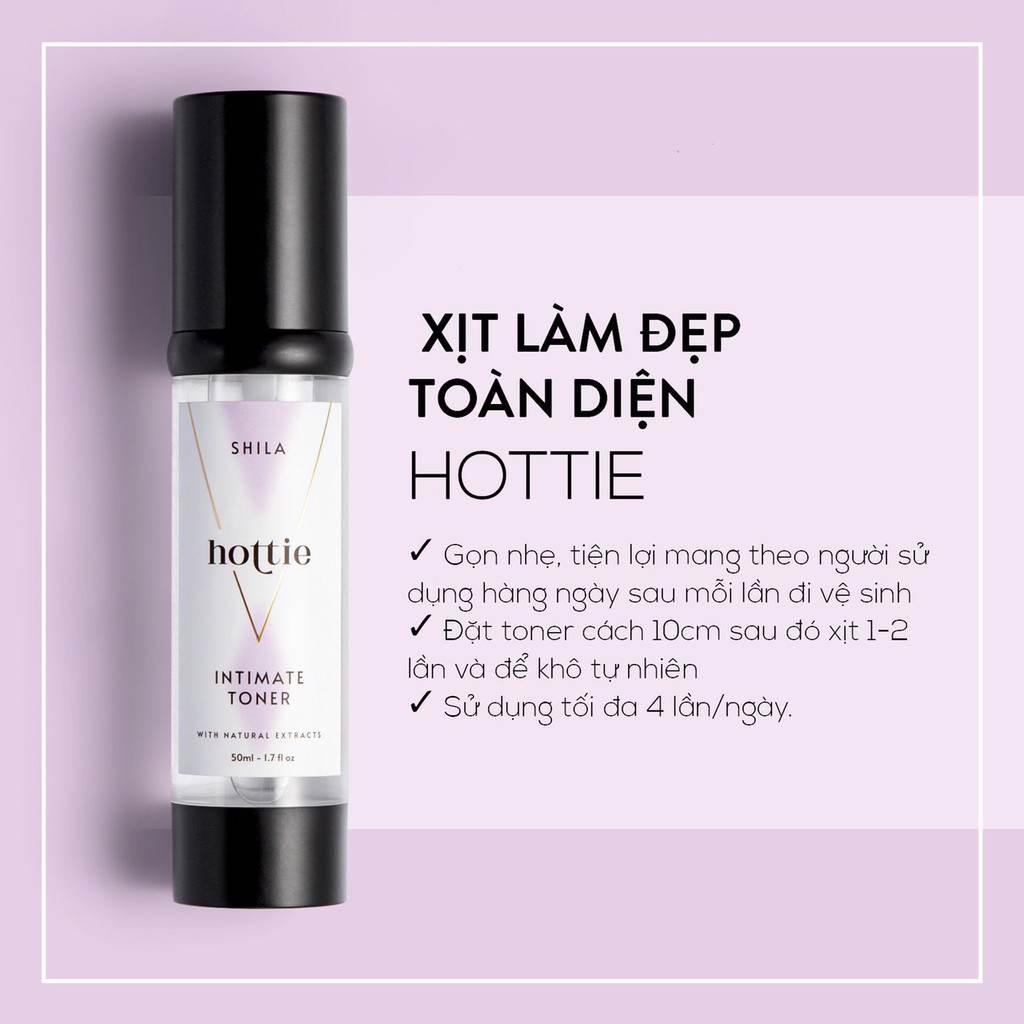 Xịt làm đẹp toàn diện vùng kín hương quyến rũ SHILA INTIMATE TONER HOTTIE 50ML