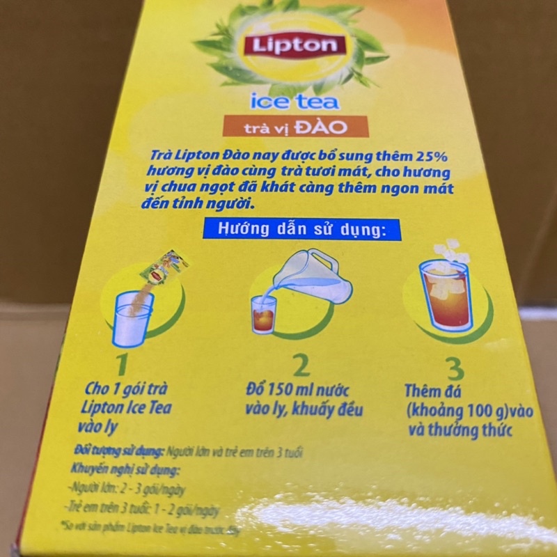 [16 Gói x14g][Đào] Hộp Trà Pha Hoà Tan Lipton