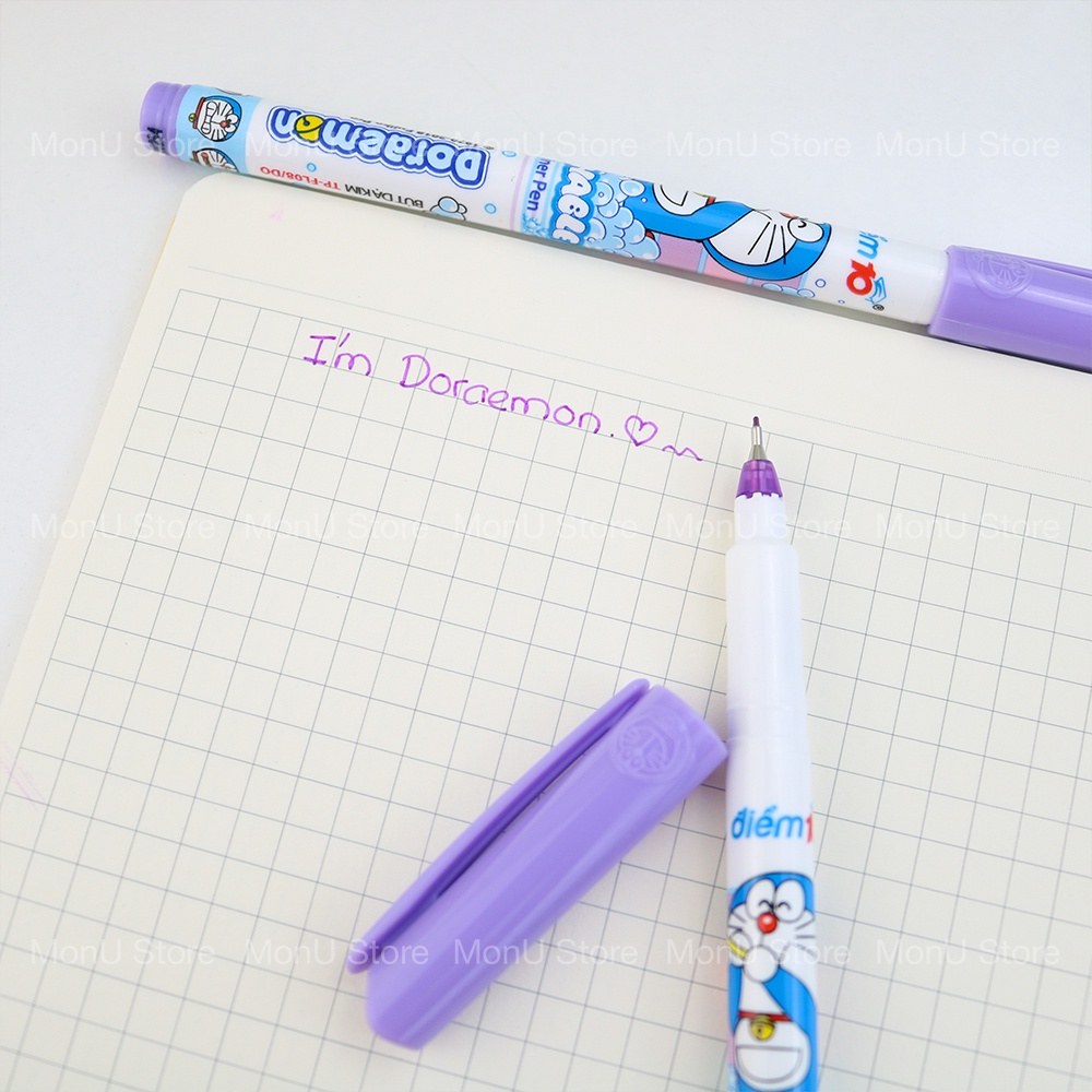 Bút lông kim DORAEMON DOREMON mực tím dễ thương cute MON0332 TooYoo