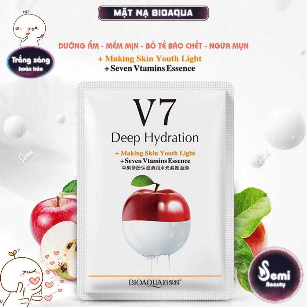 Mặt nạ dưỡng da V7 Toning Youth Mask tái tạo da dưỡng trắng giảm thâm giảm mụn nám Nội địa trung Bioaqua