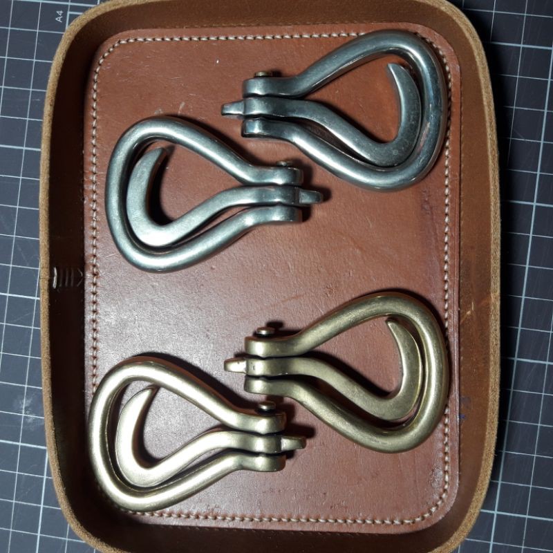 Mặt thắt lưng gấp móc đồng nguyên chất DK001