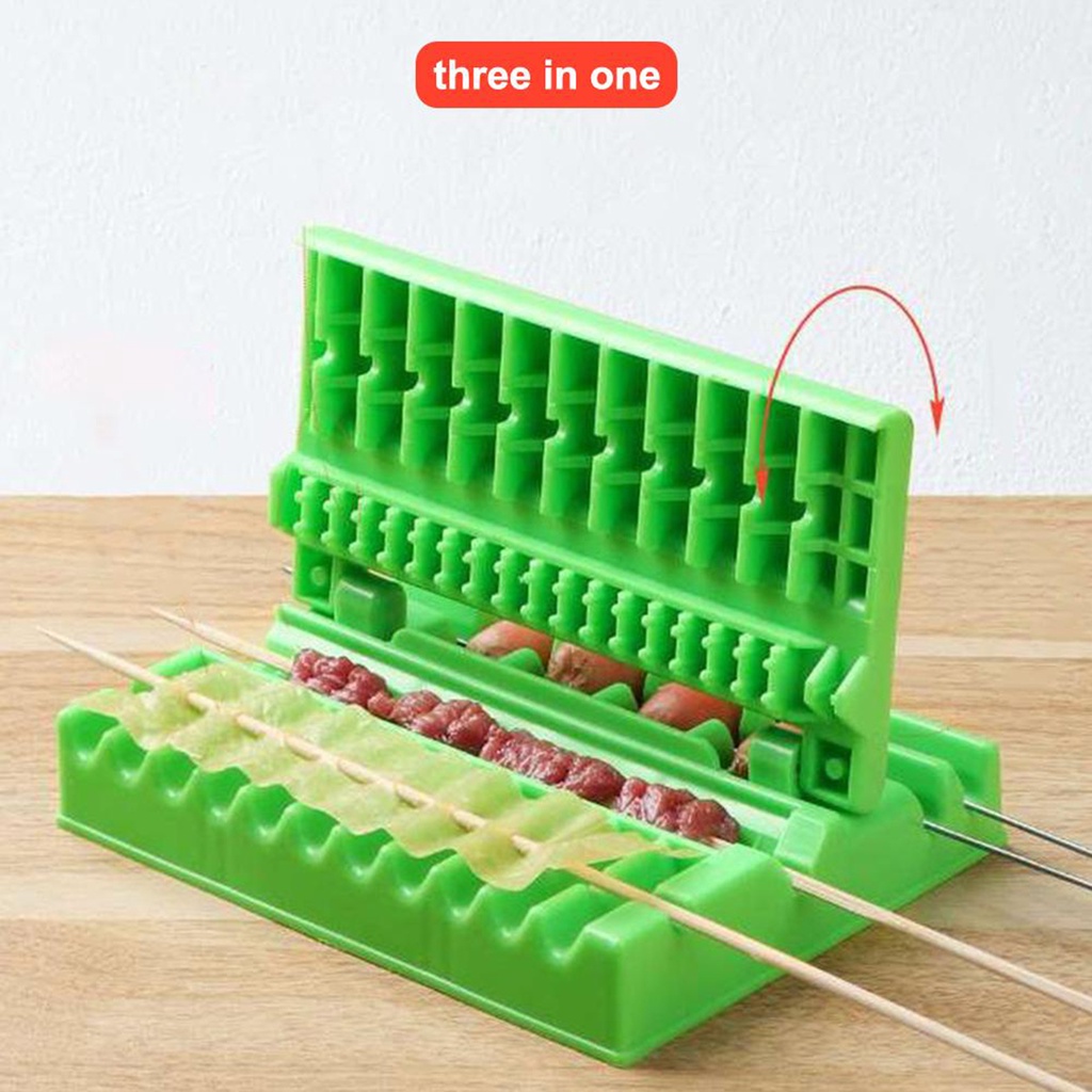 Hộp Xiên Thịt Nướng 3 Trong 1 Có Thể Tái Sử Dụng