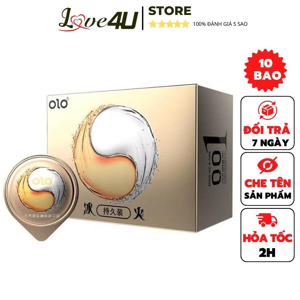 Bao cao su OLO lửa băng tăng hưng phấn nhiều gel siêu mỏng kéo dài thời gian quan hệ B09- LOVE4U