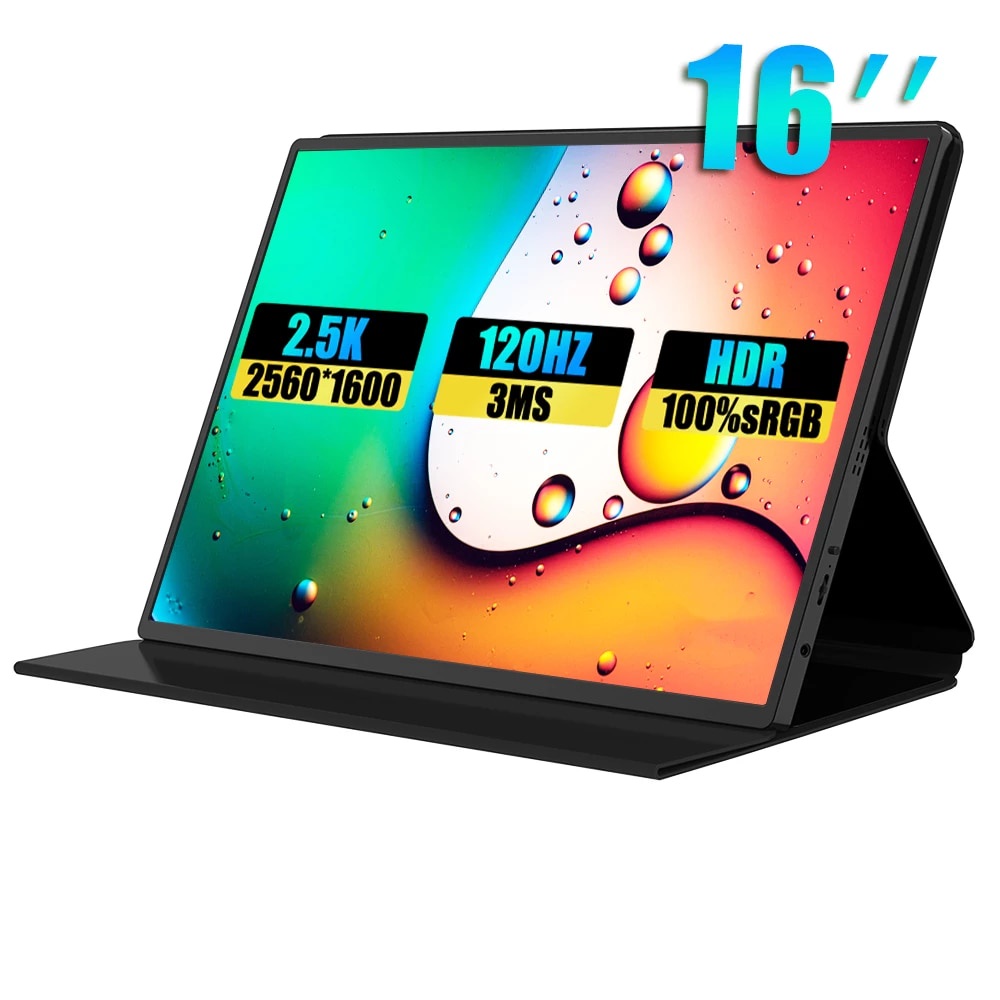 Màn hình di động 16 inch 120Hz 2.5K UHD 2560*1600 16:10 100%sRGB 480Cd/m²