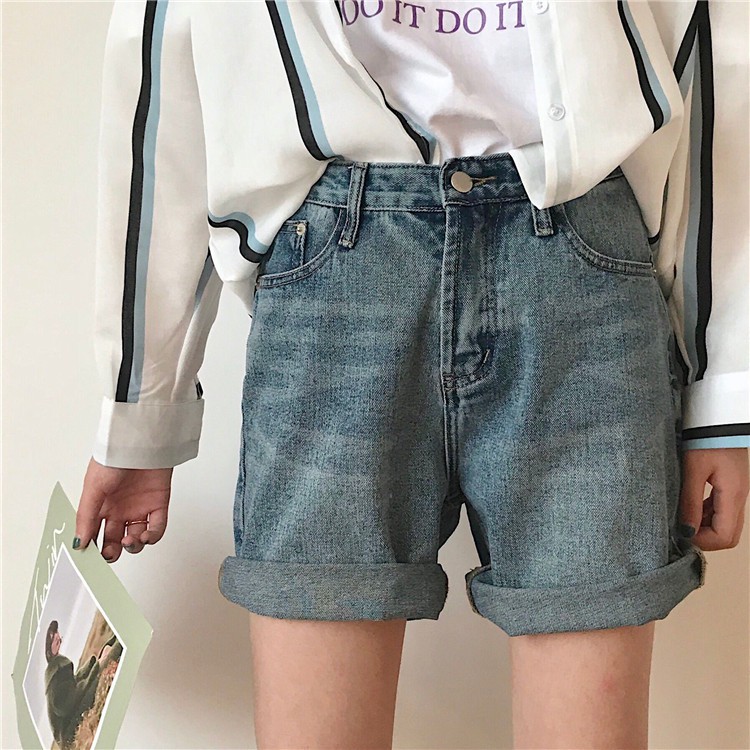 [Size M] Quần shorts lửng jean nữ Ulzzang Quảng Châu QLJ90
