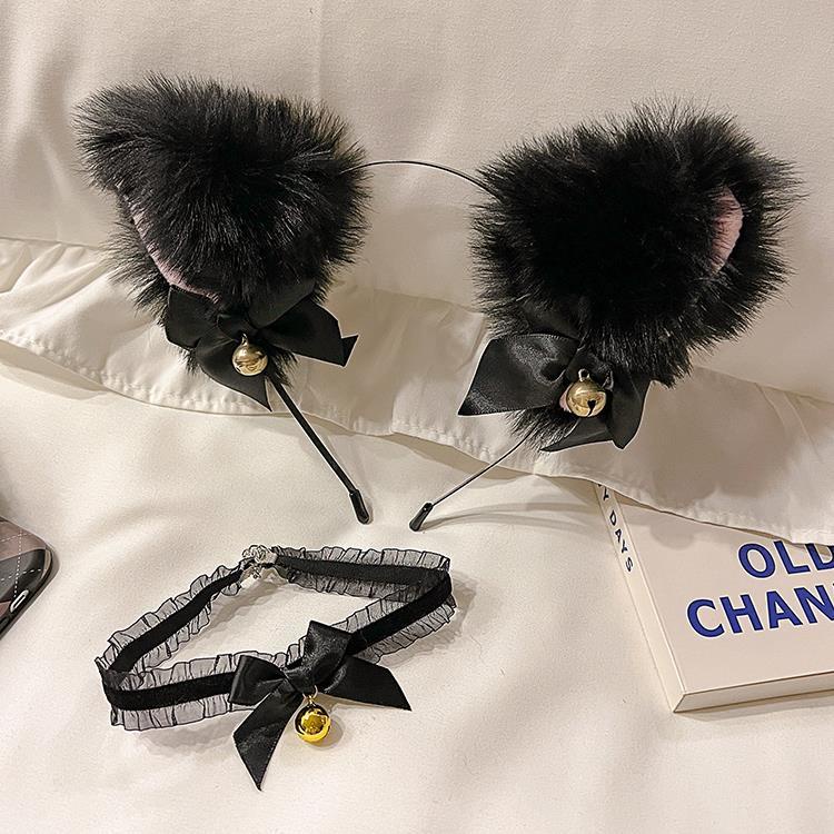 Kẹp Tóc Hình Tai Mèo Phối Chuông Phong Cách Lolita Nhật Bản Đáng Yêu