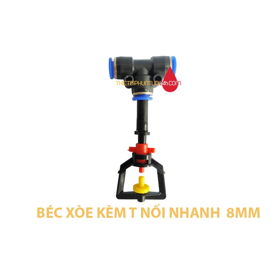 Béc tưới phun mưa béc xòe 360 độ tưới lan tưới rau cây cảnh nhiều tùy chọn kết nối - MHL