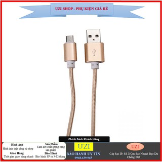 Cáp sạc nhanh ip, ss 25cm bọc dù chống đứt,chống gẫy